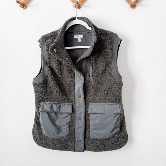 FLX Jackets & Blazers - FLX Patch Pocket Boucle Vest